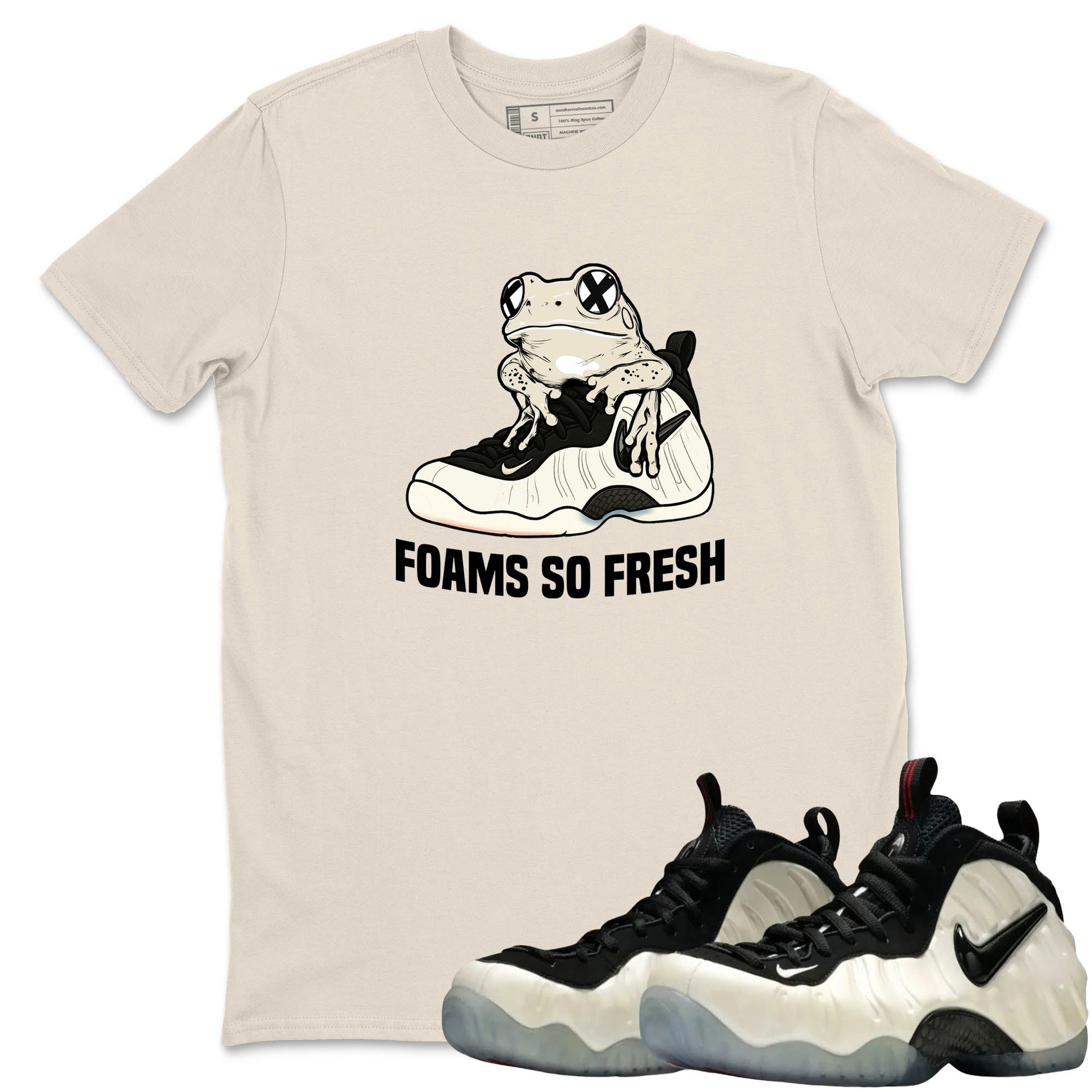 Sneaker Threads – Sneaker Tees To Match Air Foamposite One Pearl – Foams So Fresh Graphic Tee Natural 1. Perfect for Jordan releases 2025 colorways.