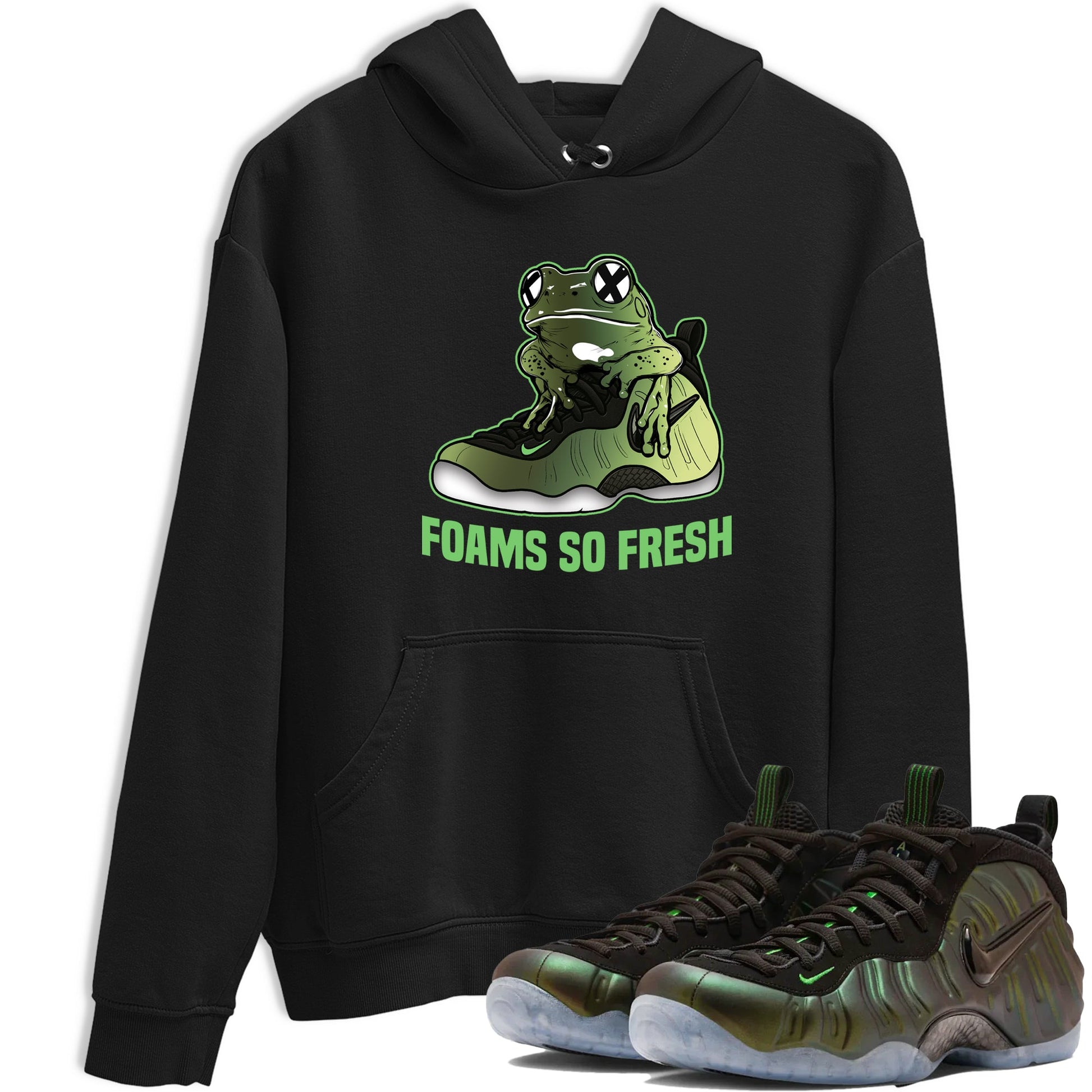 Sneaker match tees – Sneaker Tees To Match Air Foamposite One Pine Green Shoes – Foams So Fresh Tee Black 1