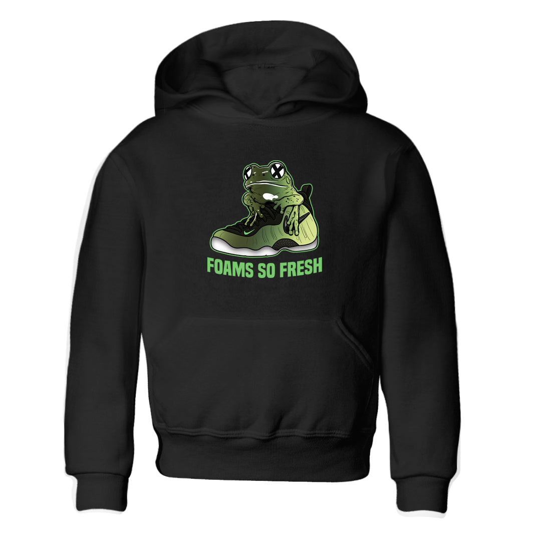 Sneaker match tees – Sneaker Tees To Match Air Foamposite One Pine Green Shoes – Foams So Fresh Kids T-Shirt Black 2