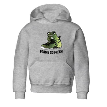 Sneaker match tees – Sneaker Tees To Match Air Foamposite One Pine Green Shoes – Foams So Fresh Kids T-Shirt Heather Grey 2