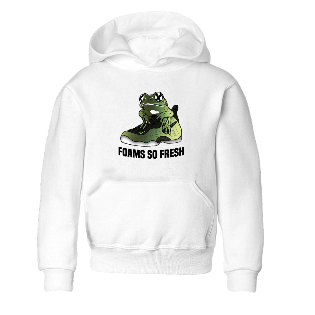 Sneaker match tees – Sneaker Tees To Match Air Foamposite One Pine Green Shoes – Foams So Fresh Kids T-Shirt White 2
