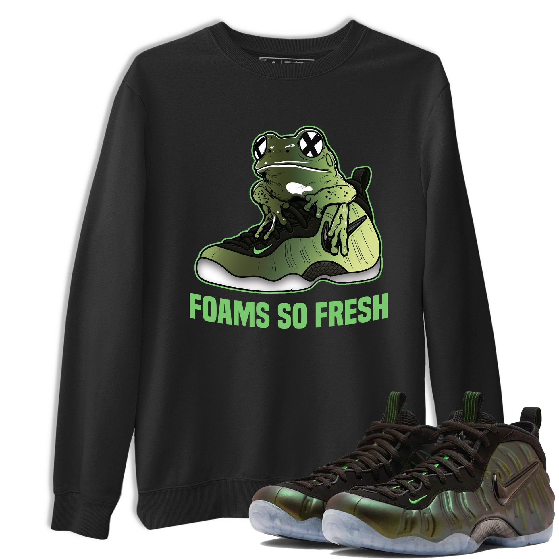 Sneaker match tees – Sneaker Tees To Match Air Foamposite One Pine Green Shoes – Foams So Fresh Tee Black 1