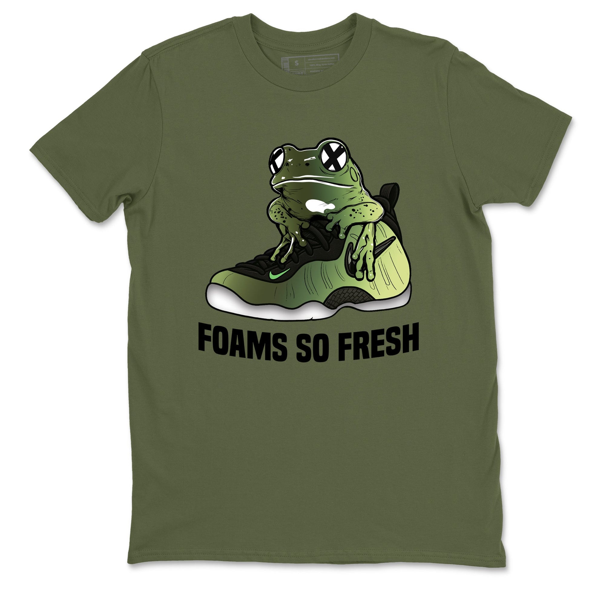 Sneaker match tees – Sneaker Tees To Match Air Foamposite One Pine Green Shoes – Foams So Fresh Tee Military Green 2