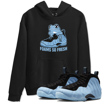 Foams So Fresh sneaker match t-shirt styled to complete your fit with the Air Foamposite One Psychic Blue sneakers, shown in Black 1.