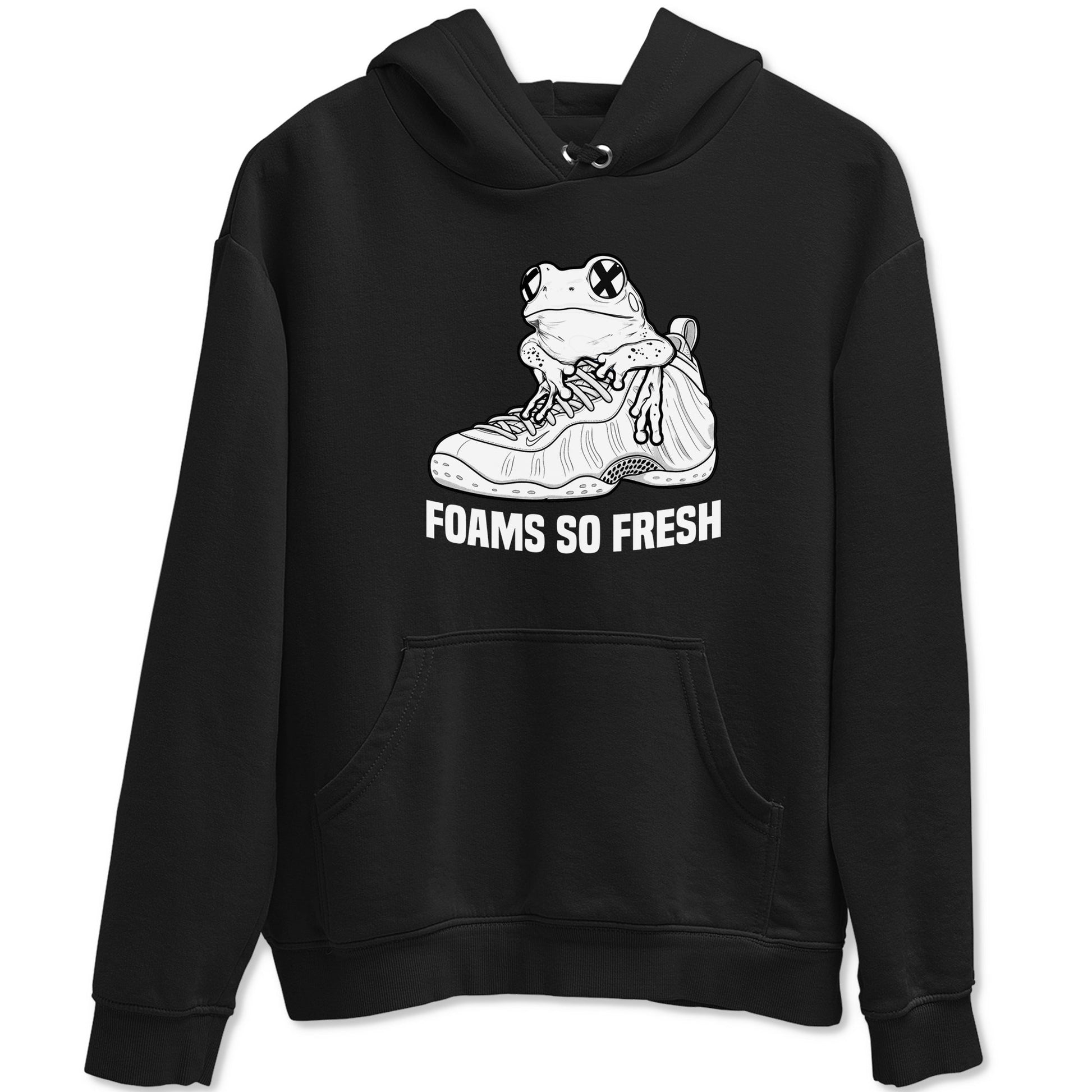 Foams So Fresh sneaker match t-shirt styled to complete your fit with the Air Foamposite One Triple White sneakers, shown in Black 2.