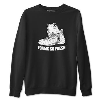 Foams So Fresh sneaker match t-shirt styled to complete your fit with the Air Foamposite One Triple White sneakers, shown in Black 2.