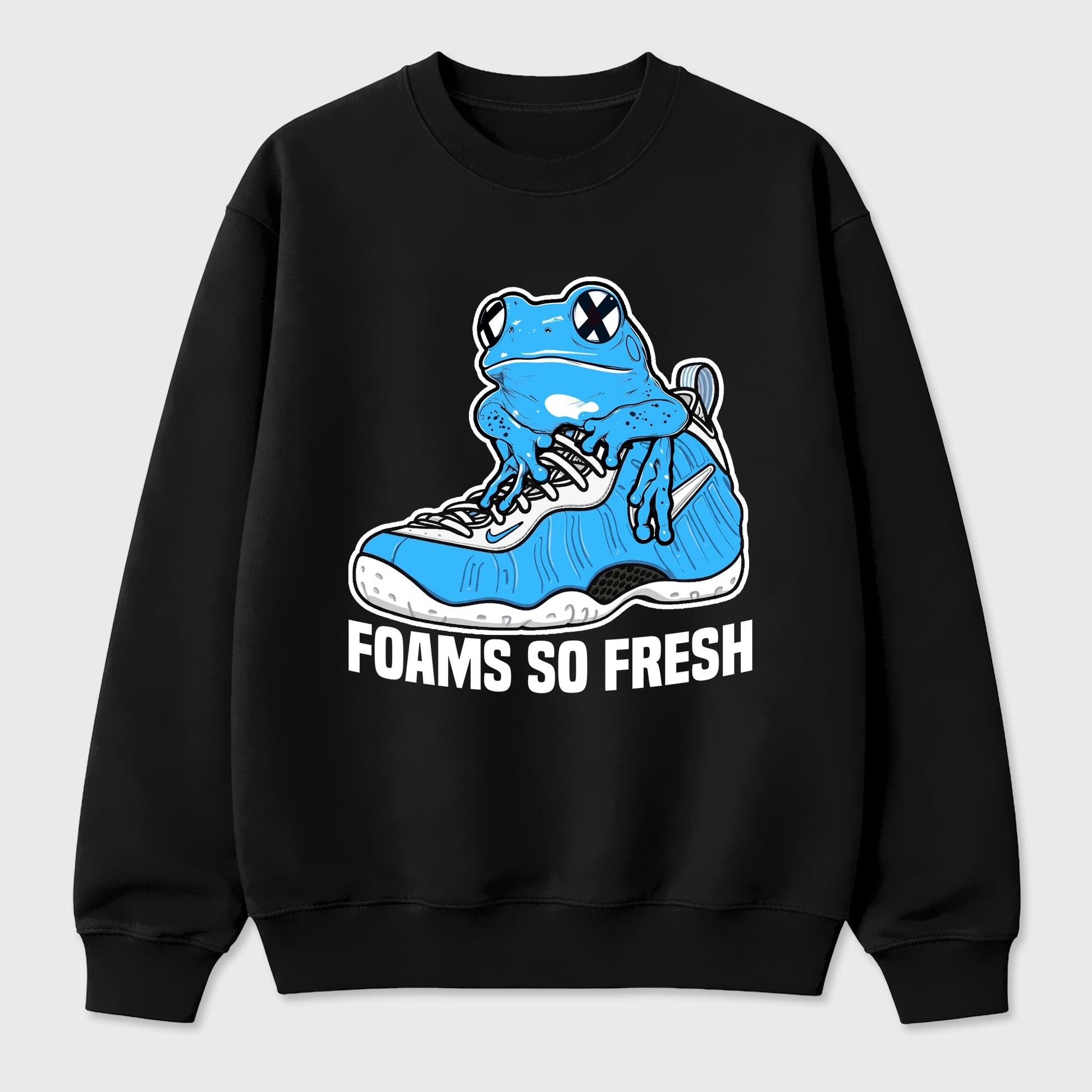 Best Sneakerfit Graphic Tee. Graphic Outfits. Sneaker Tees To Match Air Foamposite One University Blue Sneakers – Foams So Fresh Tee Black 2
