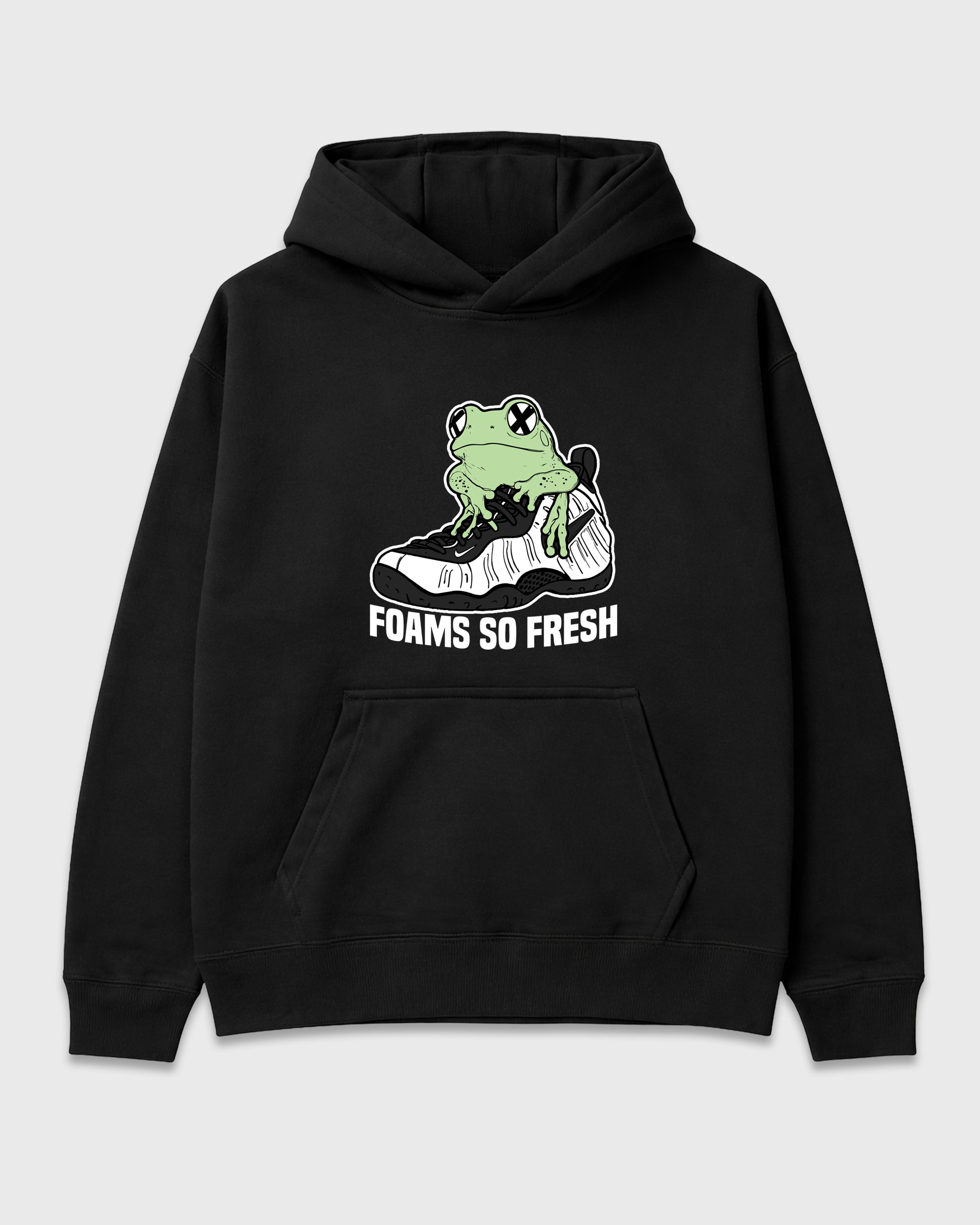 Foams So Fresh Graphic T-Shirt featuring original streetwear artwork designed to match the Air Foamposite Pro Summit White. Black 2 Graphic Tee.