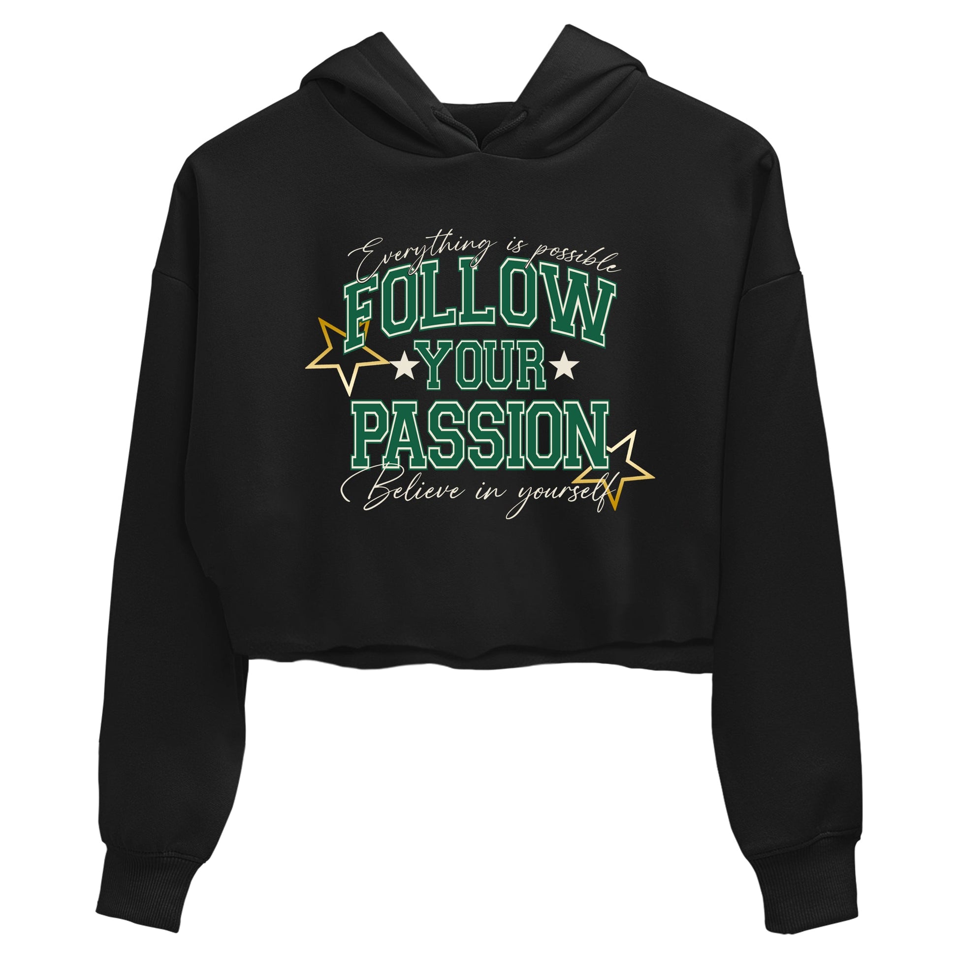 Sneaker Threads – Sneaker Tees To Match Air Jordan 1 Pro Green – Follow Your Passion Crop Tee Black 2. Perfect for Jordan releases 2025 colorways.