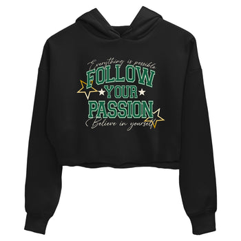 Sneaker Threads – Sneaker Tees To Match Air Jordan 1 Pro Green – Follow Your Passion Crop Tee Black 2. Perfect for Jordan releases 2025 colorways.