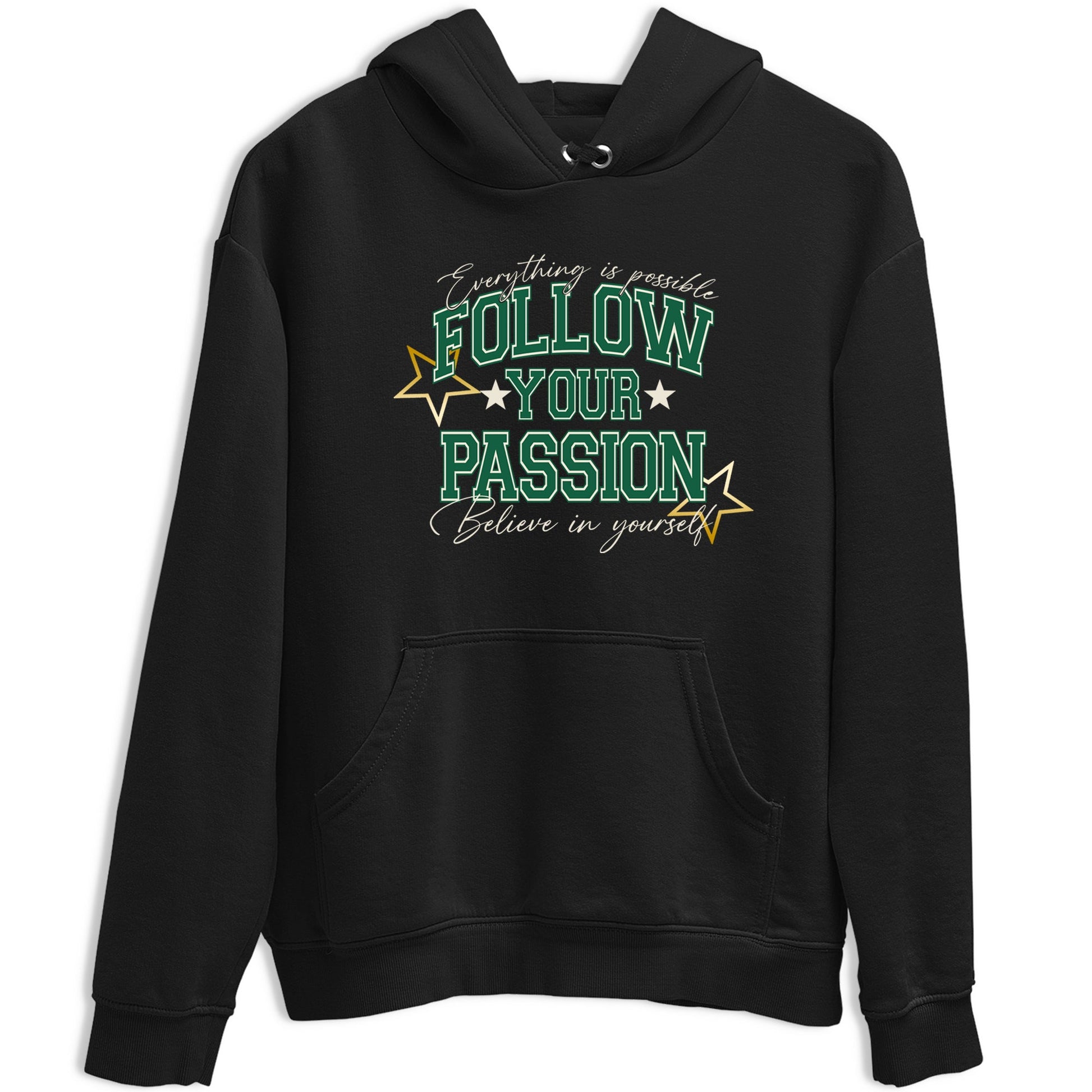 Sneaker Threads – Sneaker Tees To Match Air Jordan 1 Pro Green – Follow Your Passion Graphic Tee Black 2. Perfect for Jordan releases 2025 colorways.