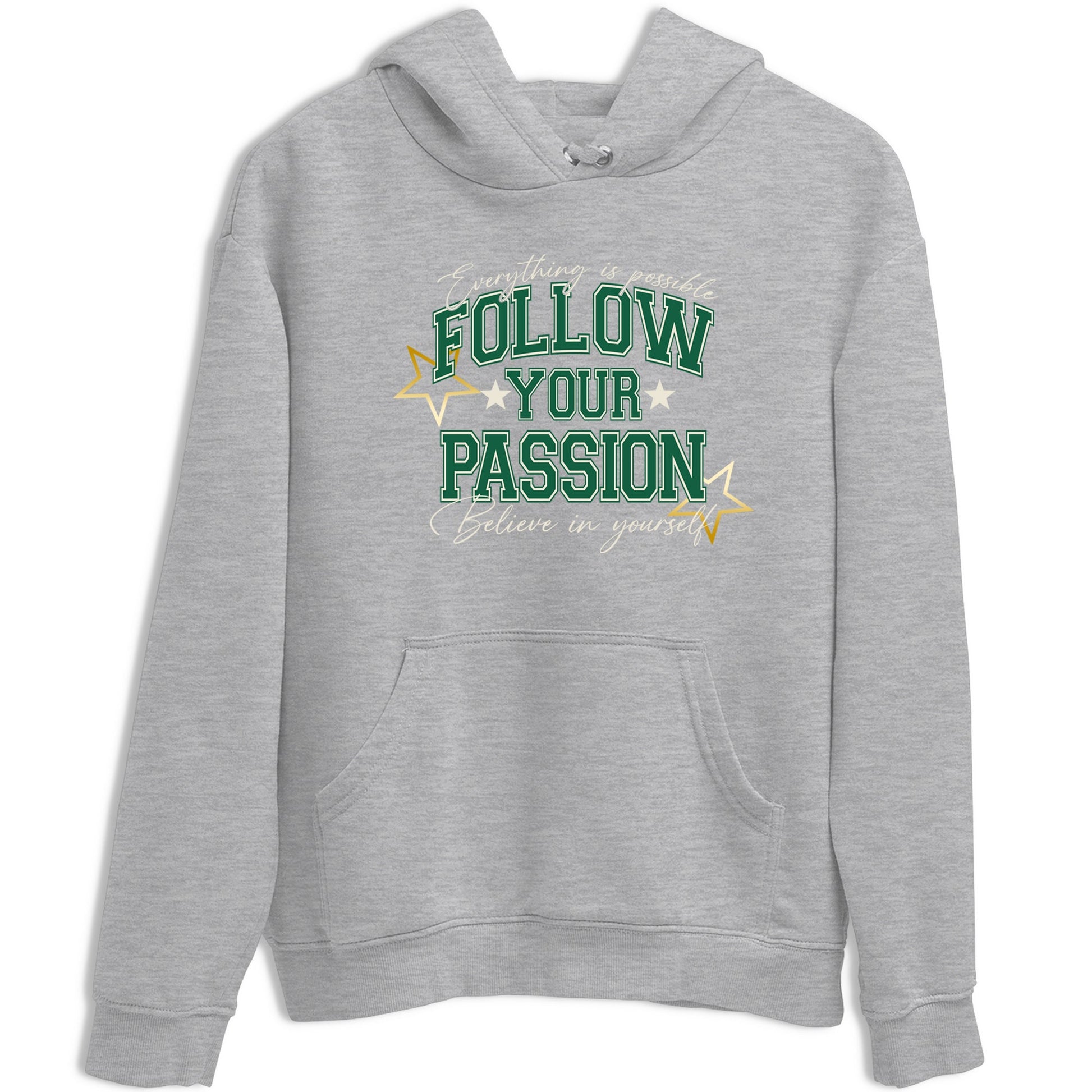 Sneaker Threads – Sneaker Tees To Match Air Jordan 1 Pro Green – Follow Your Passion Graphic Tee Heather Grey 2. Perfect for Jordan releases 2025 colorways.