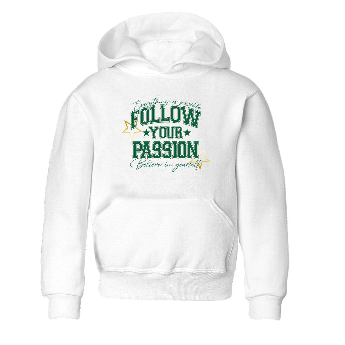 Sneaker Threads – Sneaker Tees To Match Air Jordan 1 Pro Green – Follow Your Passion Youth Graphic Tee White 2. Perfect for Jordan releases 2025 colorways.