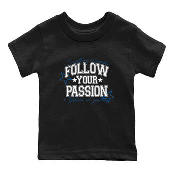 Sneaker match tees – Sneaker Tees To Match Air Jordan 1 Travis Scott Fragment Sneakers – Follow Your Passion Kids Graphic T-Shirt Black 2