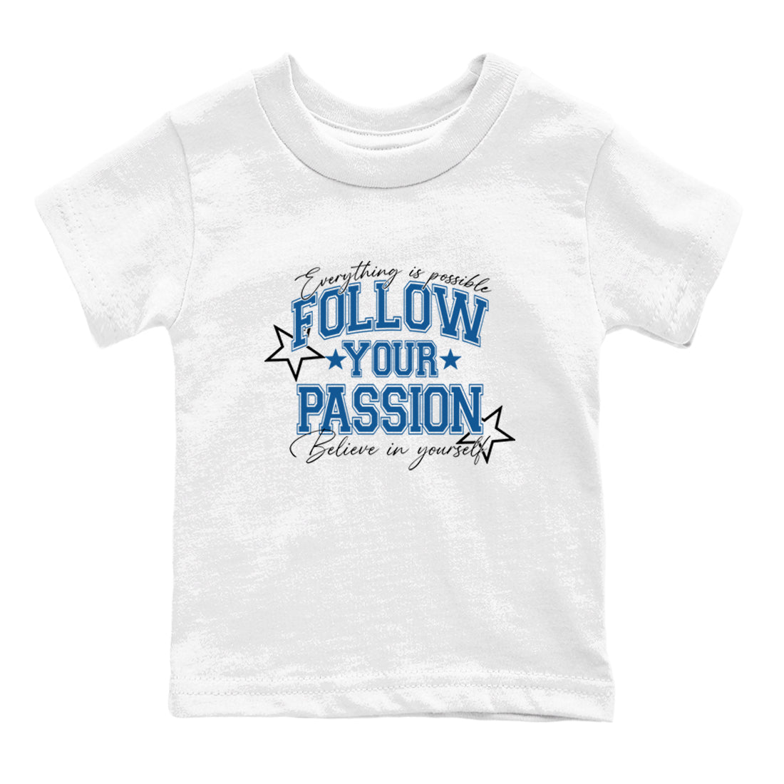 Sneaker match tees – Sneaker Tees To Match Air Jordan 1 Travis Scott Fragment Sneakers – Follow Your Passion Kids Graphic T-Shirt White 2