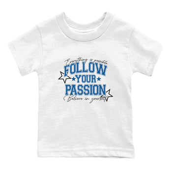 Sneaker match tees – Sneaker Tees To Match Air Jordan 1 Travis Scott Fragment Sneakers – Follow Your Passion Kids Graphic T-Shirt White 2