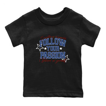 Sneaker match tees – Sneaker Threads To Match Air Jordan 11 Rare Air Shoes – Follow Your Passion Kids T-Shirt Black 2