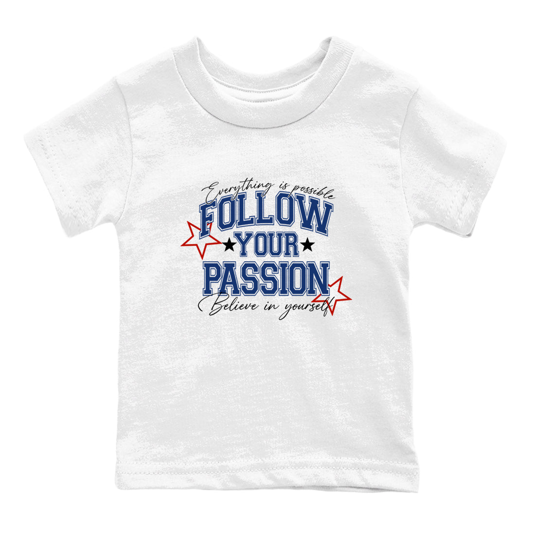 Sneaker match tees – Sneaker Threads To Match Air Jordan 11 Rare Air Shoes – Follow Your Passion Kids T-Shirt White 2
