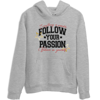 Best Sneakerfit graphic tee – Sneaker Tees To Match Air Jordan 12 Taxi Sneakers – Follow Your Passion Tee Heather Grey 2