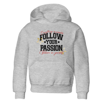 Best Sneakerfit graphic tee – Sneaker Tees To Match Air Jordan 12 Taxi Sneakers – Follow Your Passion Kids T-Shirt Heather Grey 2