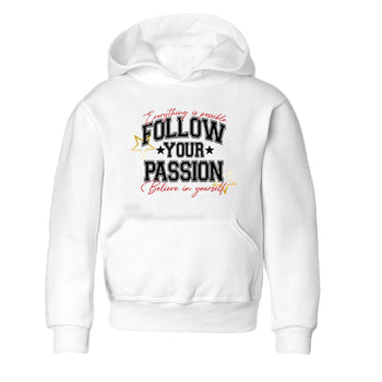 Best Sneakerfit graphic tee – Sneaker Tees To Match Air Jordan 12 Taxi Sneakers – Follow Your Passion Kids T-Shirt White 2