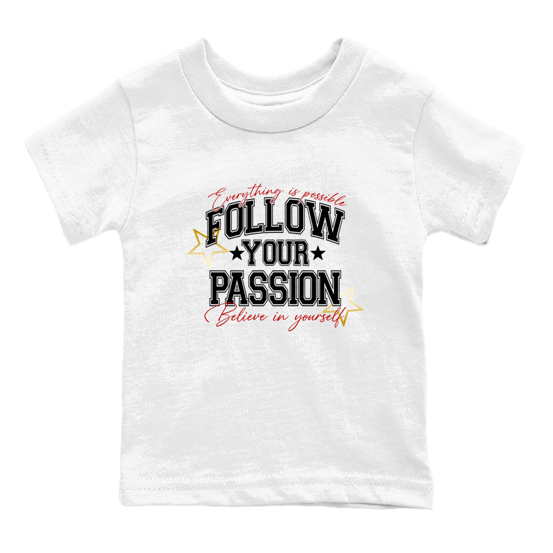 Best Sneakerfit graphic tee – Sneaker Tees To Match Air Jordan 12 Taxi Sneakers – Follow Your Passion Kids T-Shirt White 2
