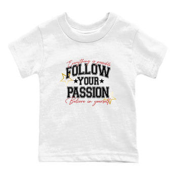 Best Sneakerfit graphic tee – Sneaker Tees To Match Air Jordan 12 Taxi Sneakers – Follow Your Passion Kids T-Shirt White 2