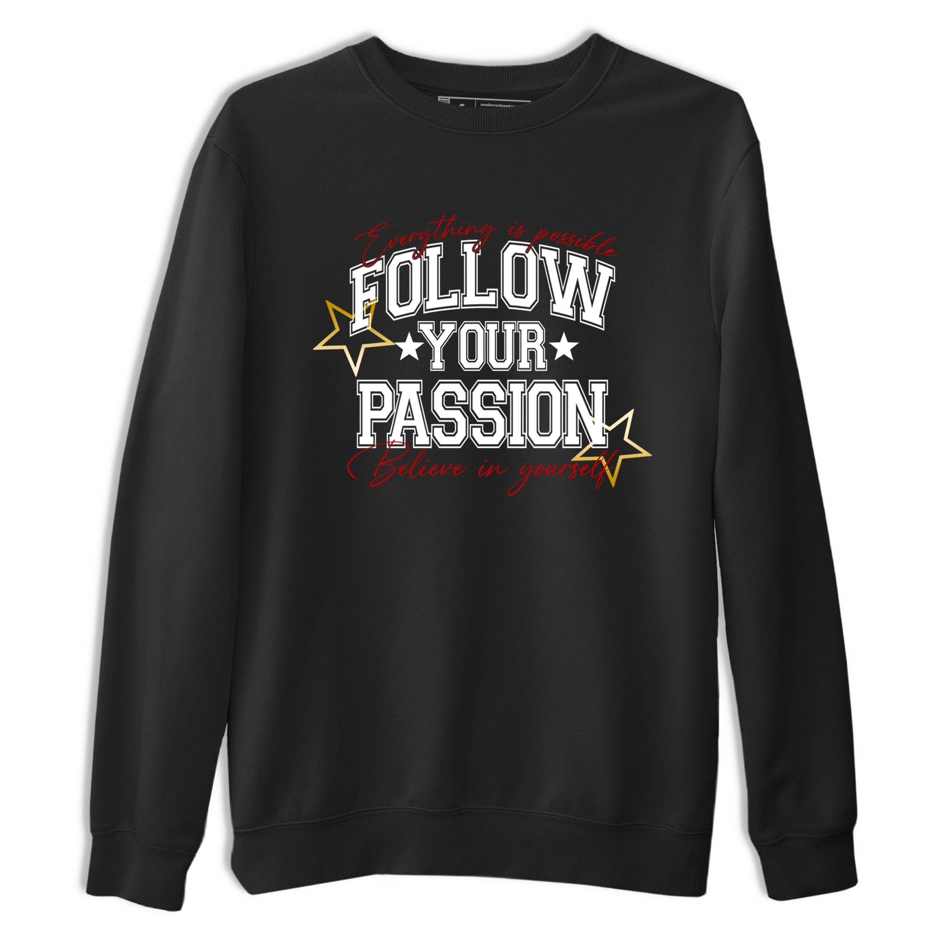 Best Sneakerfit graphic tee – Sneaker Tees To Match Air Jordan 12 Taxi Sneakers – Follow Your Passion Tee Black 2