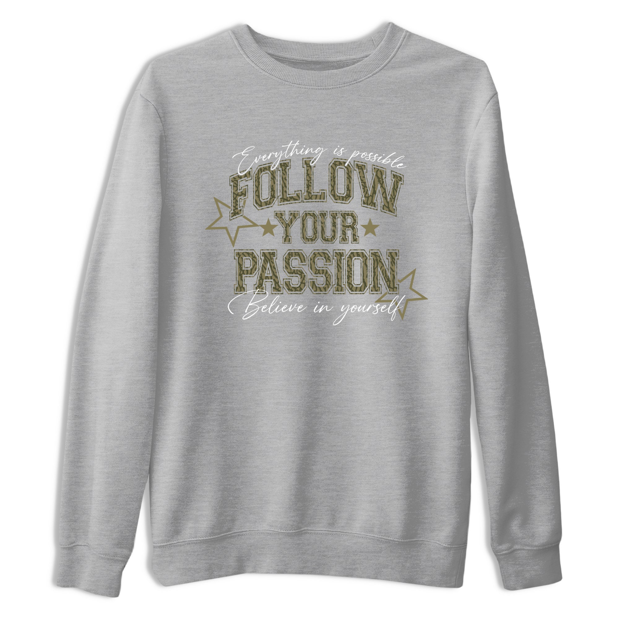 Sneaker Threads – Sneaker Threads To Match Air Jordan 3 Family Affair Shoes – Follow Your Passion Tee Heather Grey 2