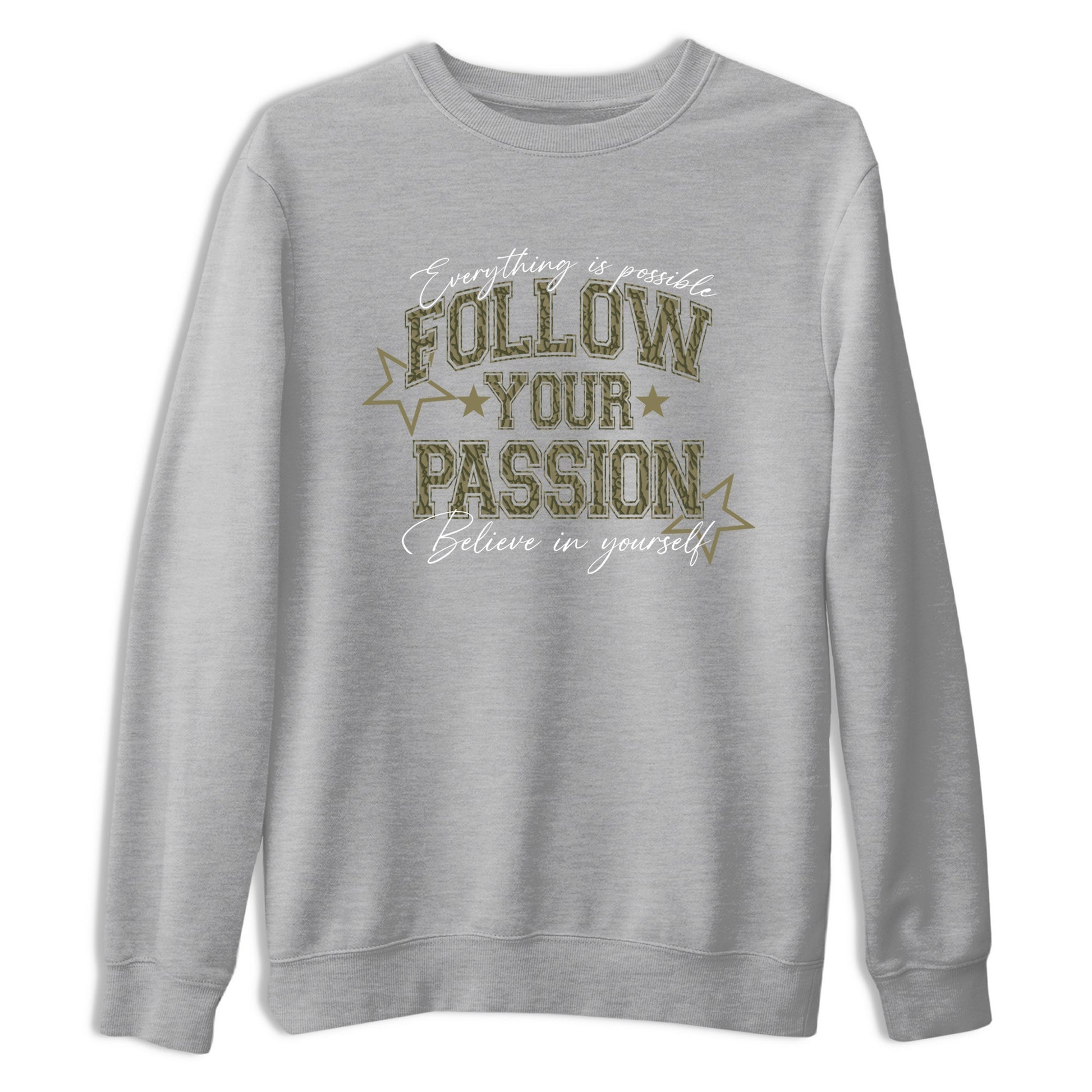 Sneaker Threads – Sneaker Threads To Match Air Jordan 3 Family Affair Shoes – Follow Your Passion Tee Heather Grey 2