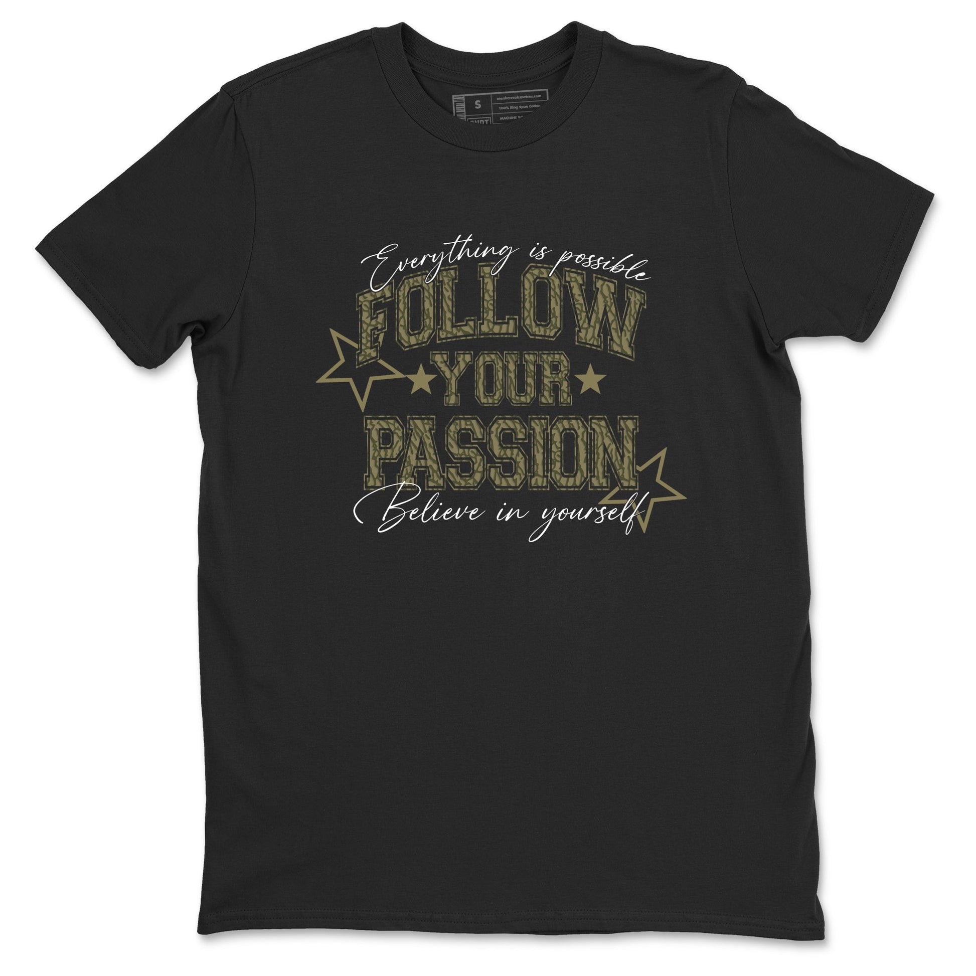 Sneaker Threads – Sneaker Threads To Match Air Jordan 3 Family Affair Shoes – Follow Your Passion Tee Black 2