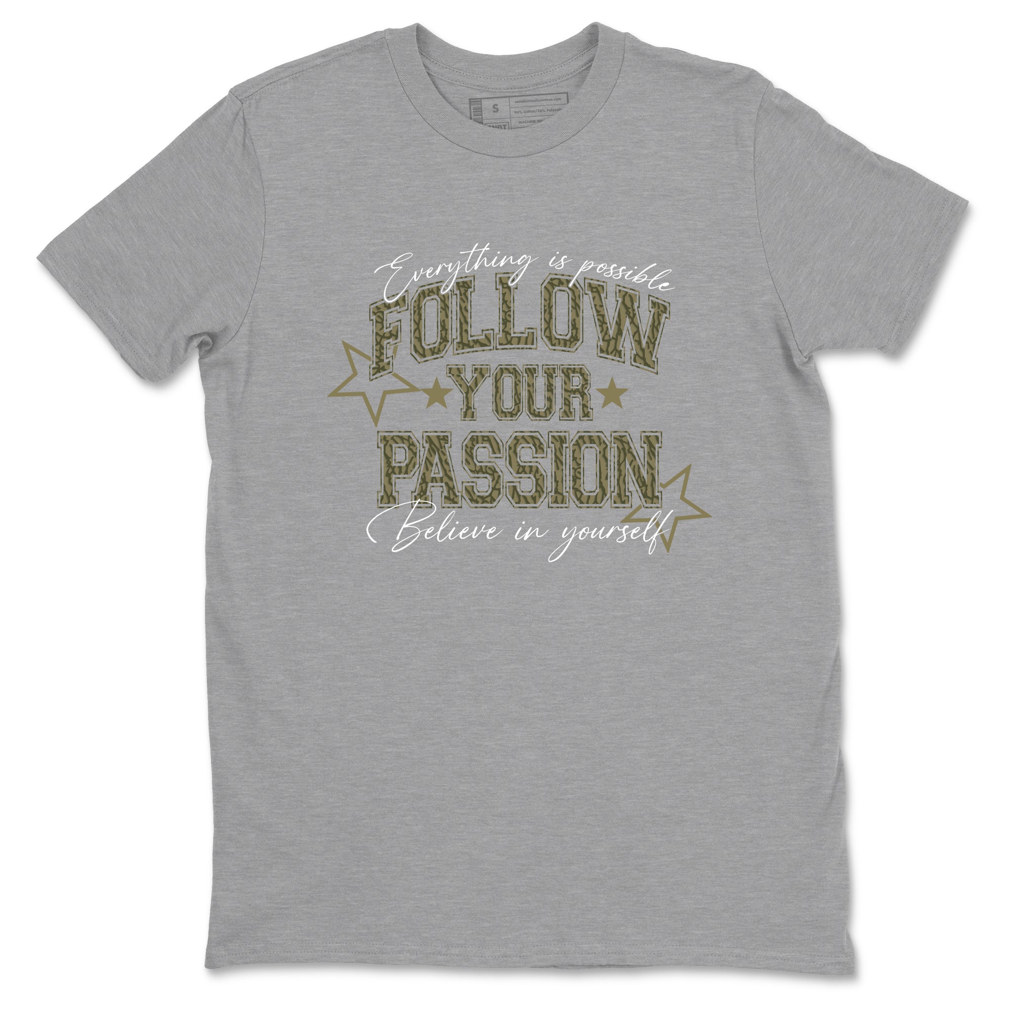 Sneaker Threads – Sneaker Threads To Match Air Jordan 3 Family Affair Shoes – Follow Your Passion Tee Heather Grey 2