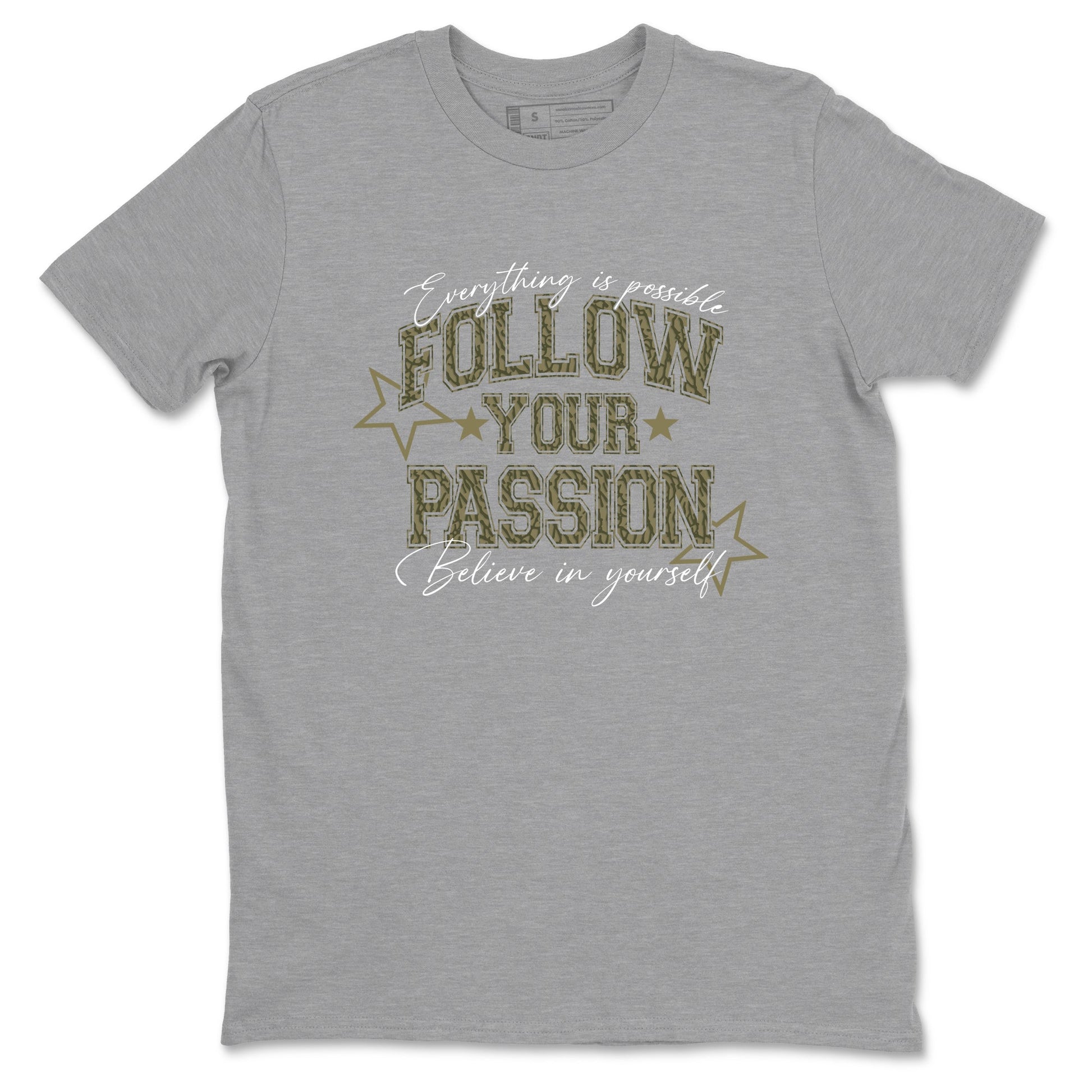 Sneaker Threads – Sneaker Threads To Match Air Jordan 3 Family Affair Shoes – Follow Your Passion Tee Heather Grey 2