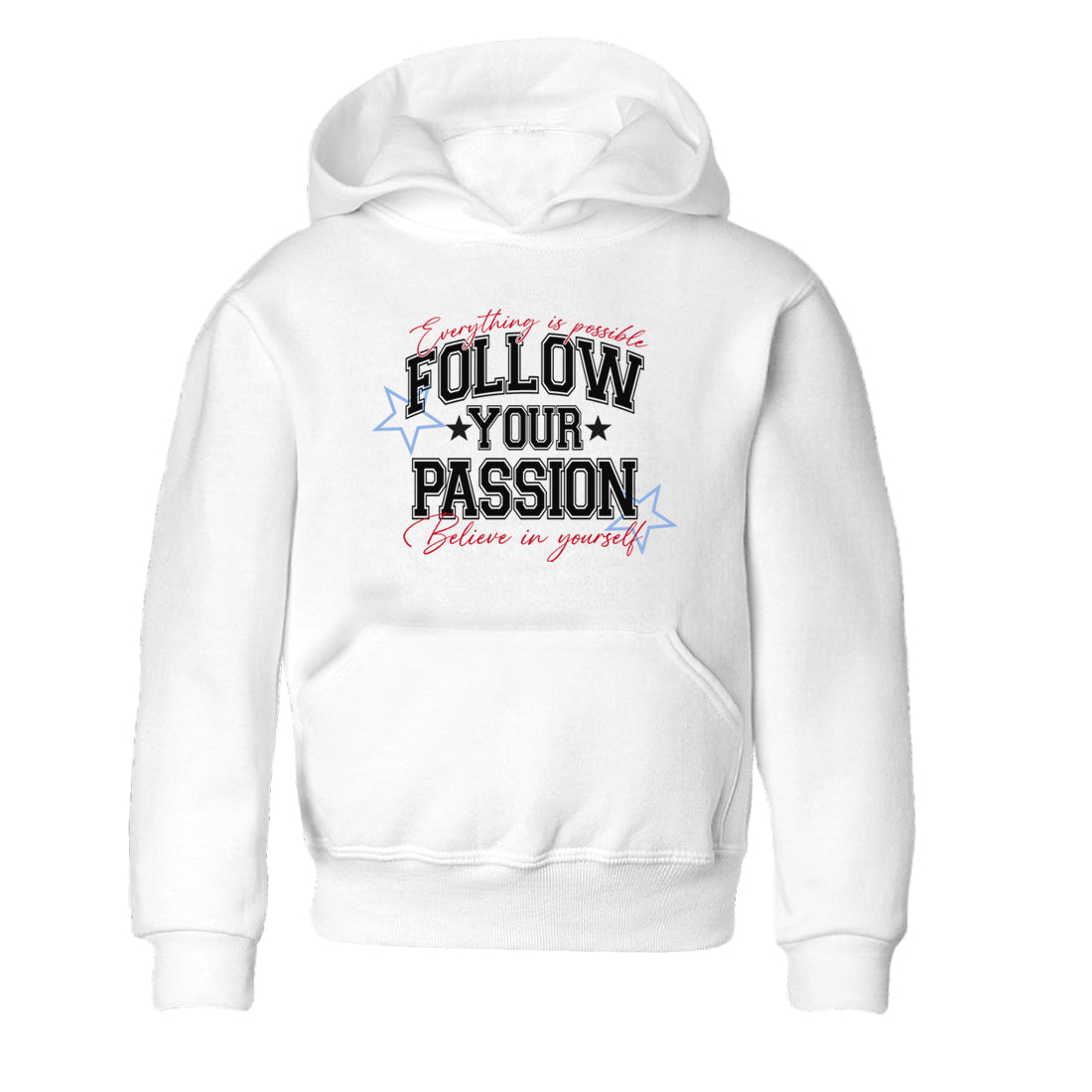 5s Fire Red Sneaker match tees – Sneaker Tees To Match Jordan 5 Retro Fire Red Sneakers – Follow Your Passion Kids Graphic T-Shirt White 2