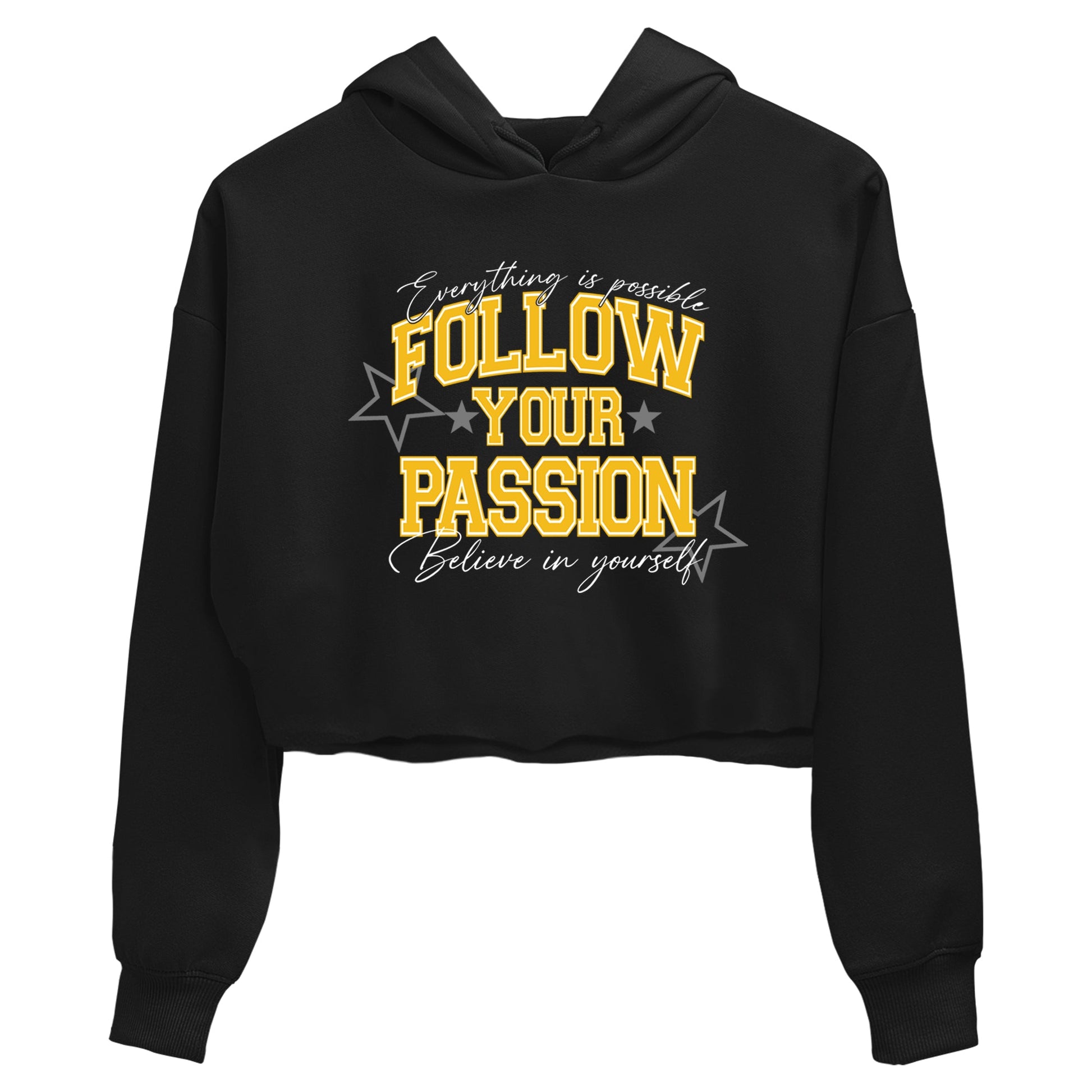 Sneaker match tees – Sneaker Tees To Match Air Jordan 5 Tokyo Shoes – Follow Your Passion Crop T-Shirt Black 2
