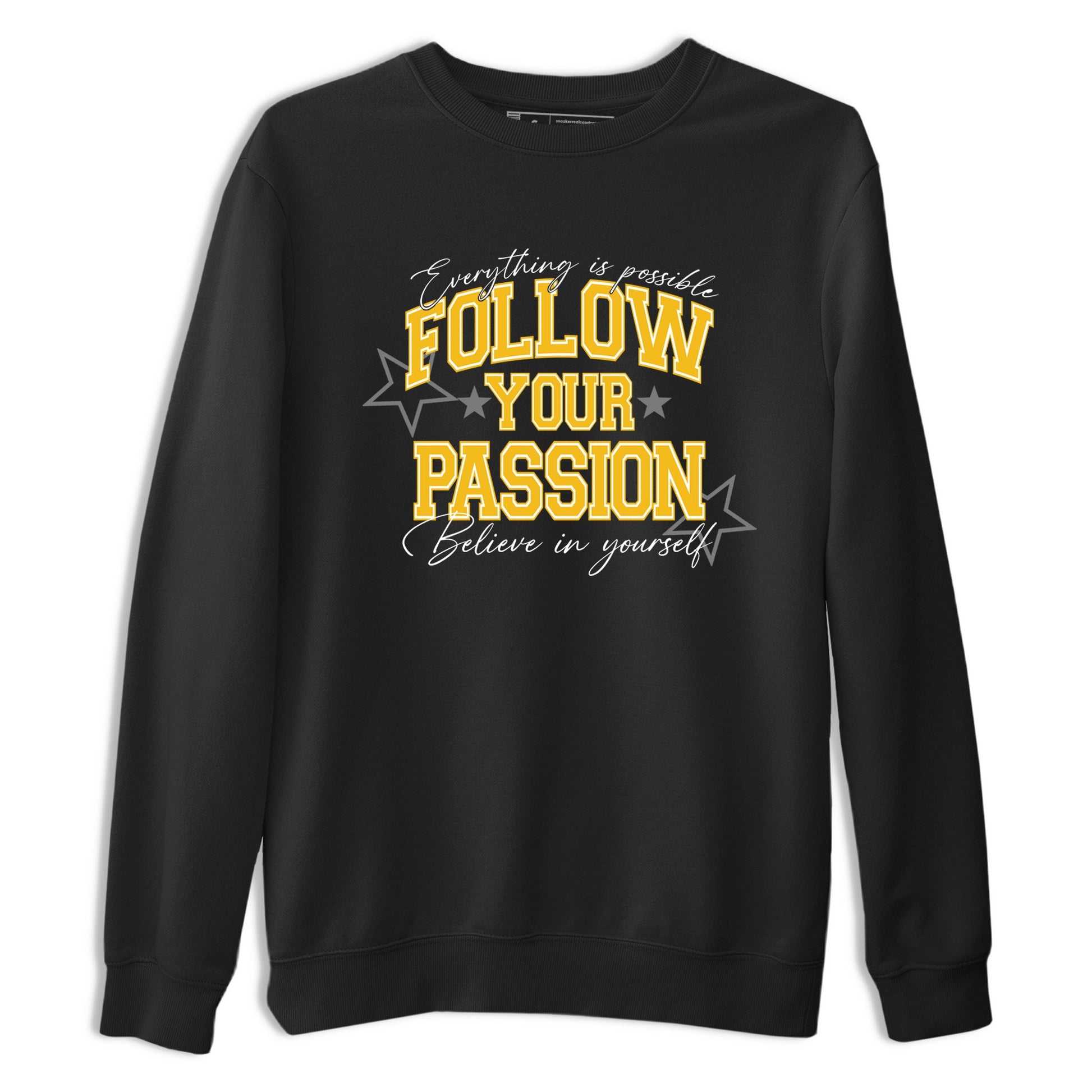Sneaker match tees – Sneaker Tees To Match Air Jordan 5 Tokyo Shoes – Follow Your Passion Tee Black 2