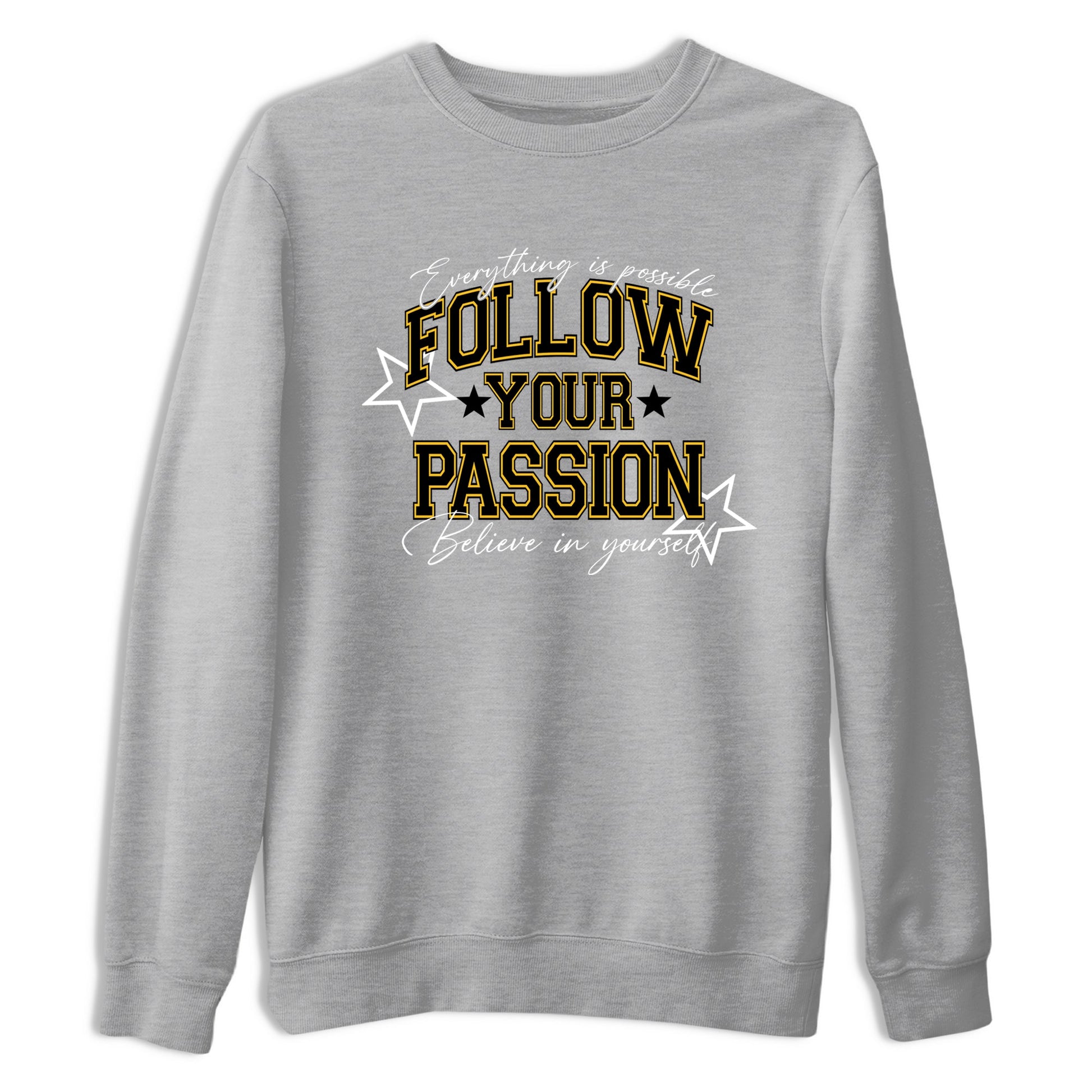 Sneaker match tees – Sneaker Tees To Match Air Jordan 5 Tokyo Shoes – Follow Your Passion Tee Heather Grey 2