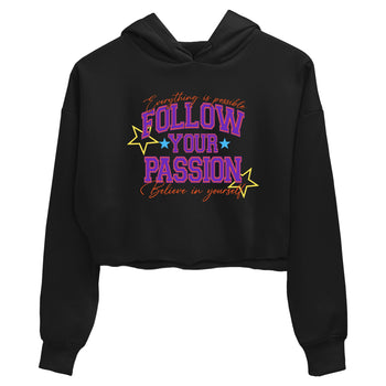 Sneaker Threads – Sneaker Tees To Match New Balance 9060 Prism Purple – Follow Your Passion Crop Tee Black 2. Perfect for Jordan releases 2025 colorways.