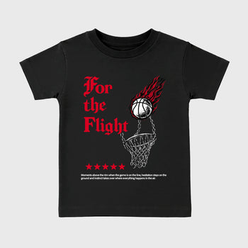 Sneaker match tees – Sneaker Tees To Match Air Jordan 1 Banned Shoes – For The Flight Kids T-Shirt Black 2