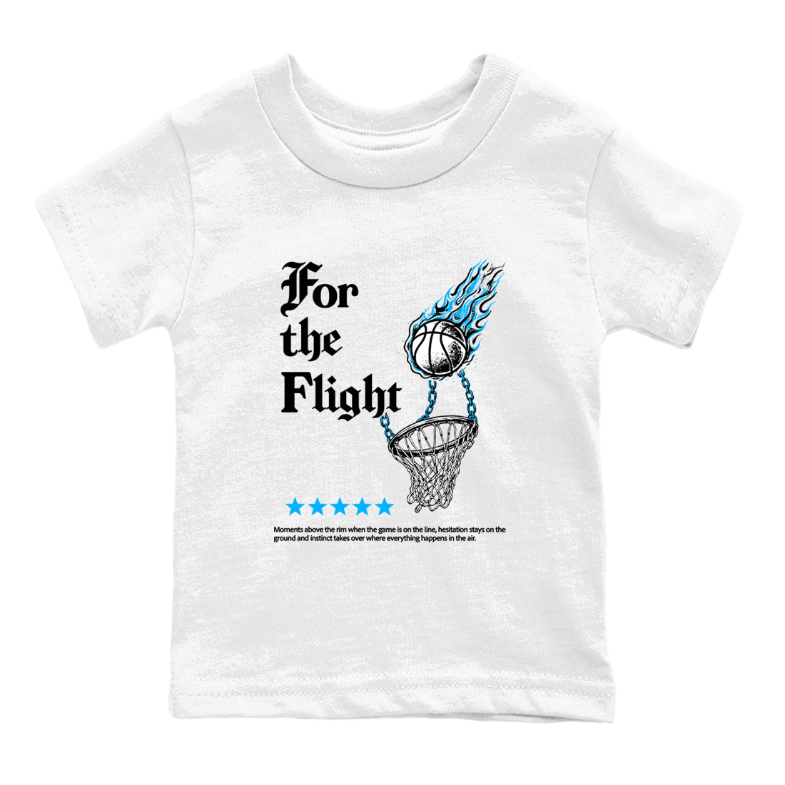 Sneaker match tees – Sneaker Tees To Match Air Jordan 14 University Blue Shoes – For the Flight Kids T-Shirt White 2