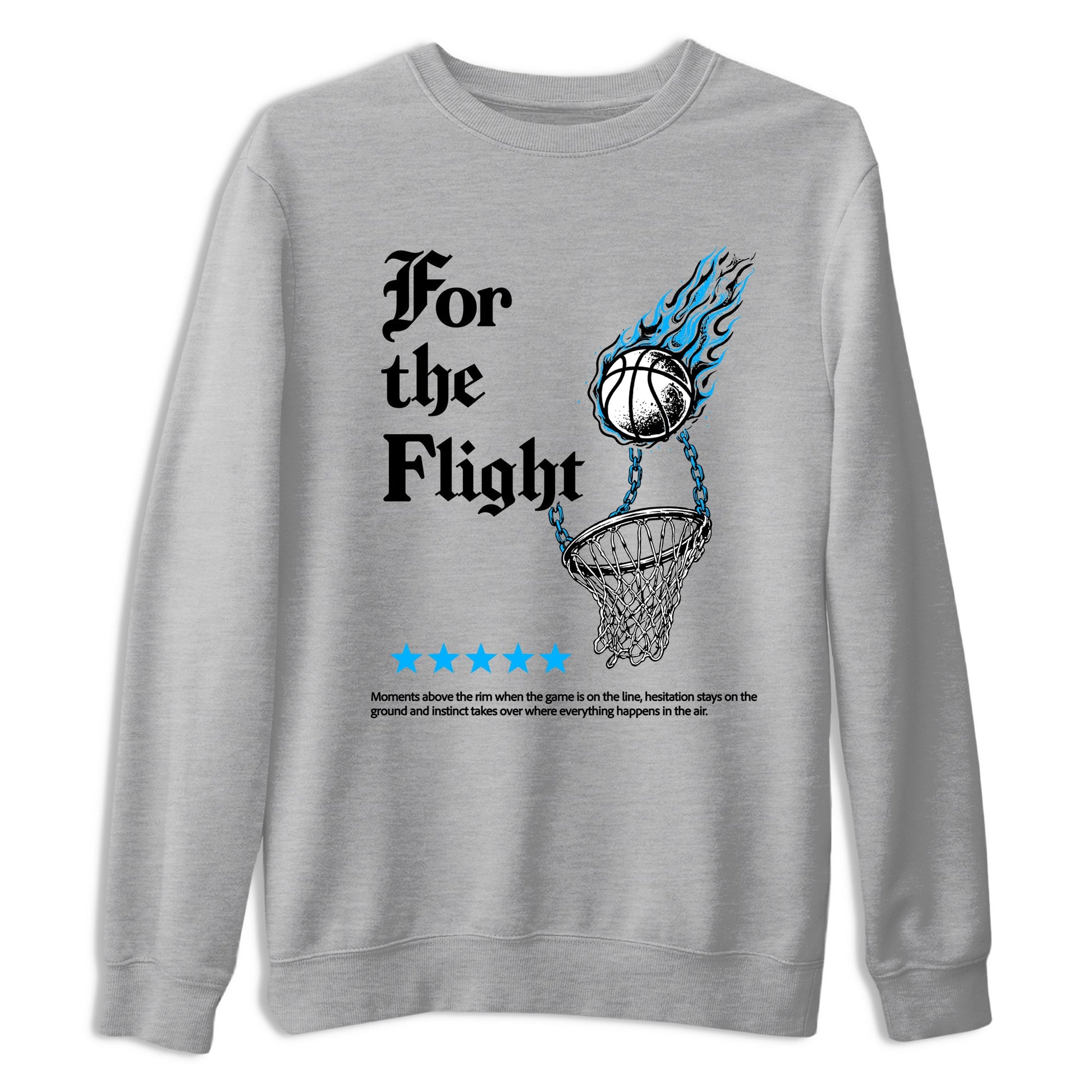 Sneaker match tees – Sneaker Tees To Match Air Jordan 14 University Blue Shoes – For the Flight Tee Heather Grey 2