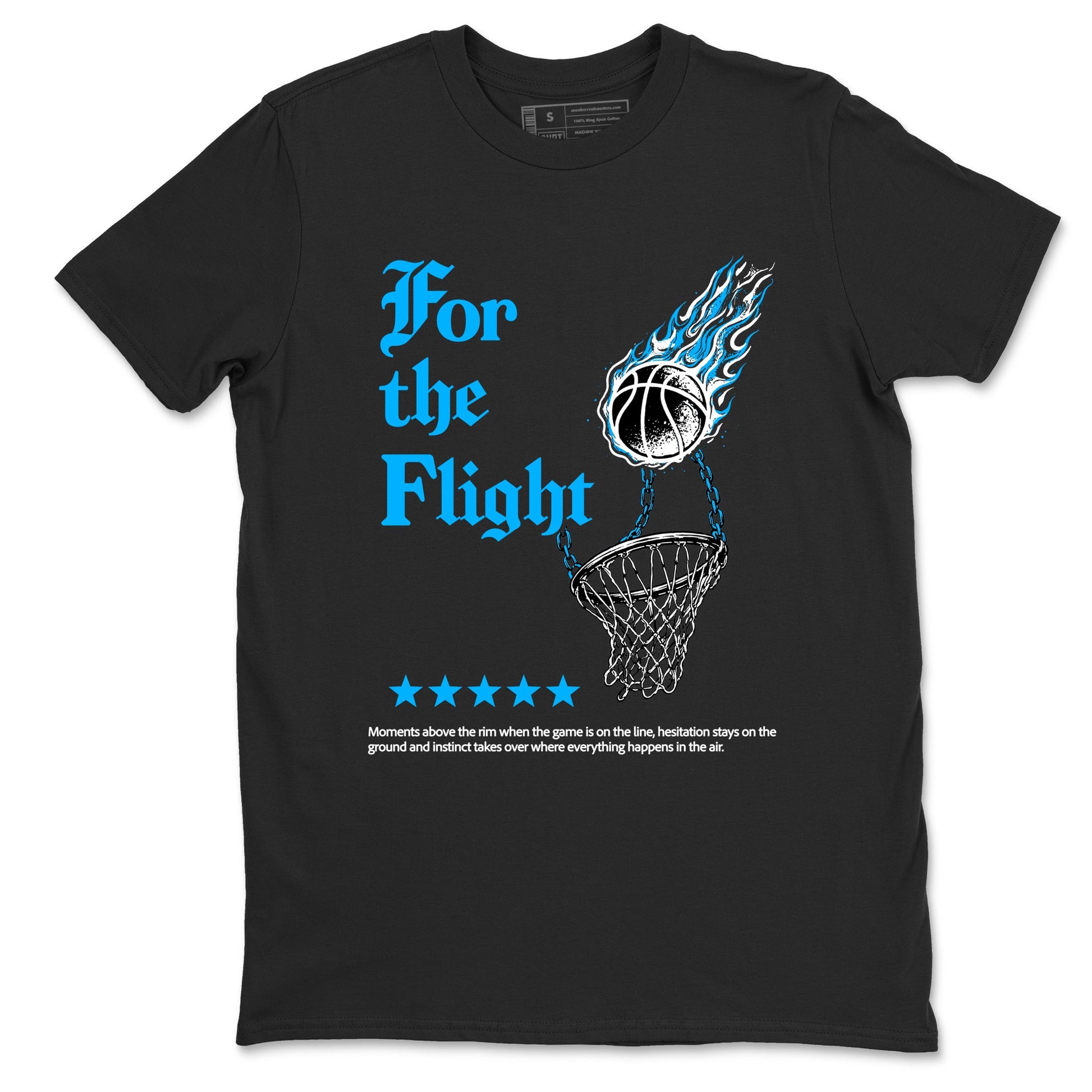 Sneaker match tees – Sneaker Tees To Match Air Jordan 14 University Blue Shoes – For the Flight Tee Black 2