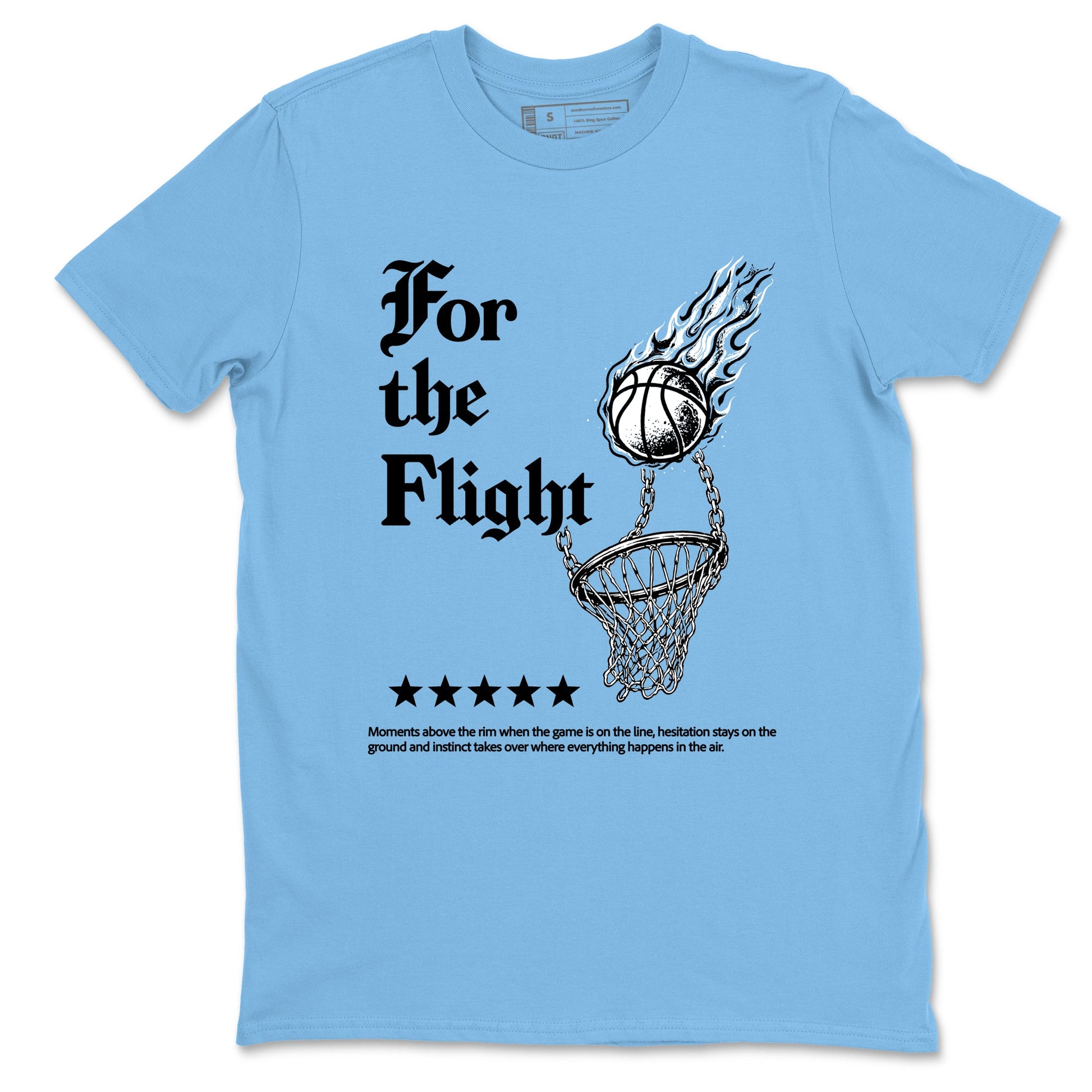 Sneaker match tees – Sneaker Tees To Match Air Jordan 14 University Blue Shoes – For the Flight Tee Carolina Blue 2