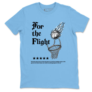 Sneaker match tees – Sneaker Tees To Match Air Jordan 14 University Blue Shoes – For the Flight Tee Carolina Blue 2