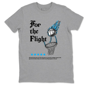 Sneaker match tees – Sneaker Tees To Match Air Jordan 14 University Blue Shoes – For the Flight Tee Heather Grey 2