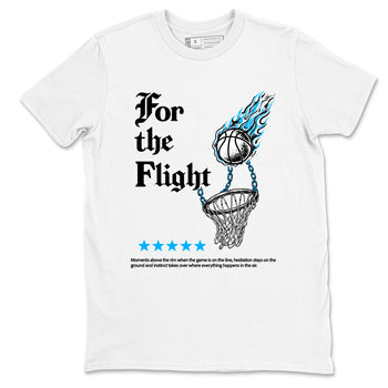 Sneaker match tees – Sneaker Tees To Match Air Jordan 14 University Blue Shoes – For the Flight Tee White 2