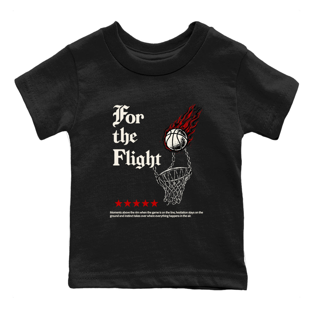 Sneaker match tees – Sneaker Tees To Match Air Jordan 4 Flight Club Shoes – For The Flight Kids T-Shirt Black 2
