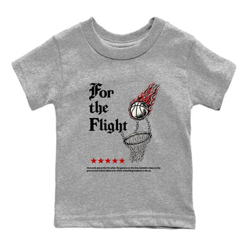 Sneaker match tees – Sneaker Tees To Match Air Jordan 4 Flight Club Shoes – For The Flight Kids T-Shirt Heather Grey 2