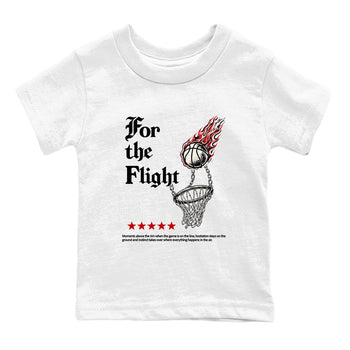 Sneaker match tees – Sneaker Tees To Match Air Jordan 4 Flight Club Shoes – For The Flight Kids T-Shirt White 2