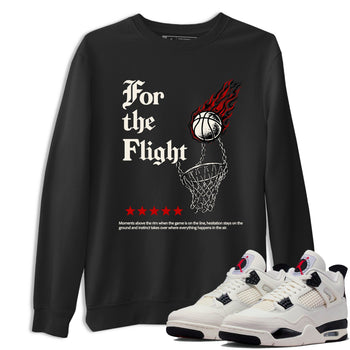 Sneaker match tees – Sneaker Tees To Match Air Jordan 4 Flight Club Shoes – For The Flight Tee Black 1